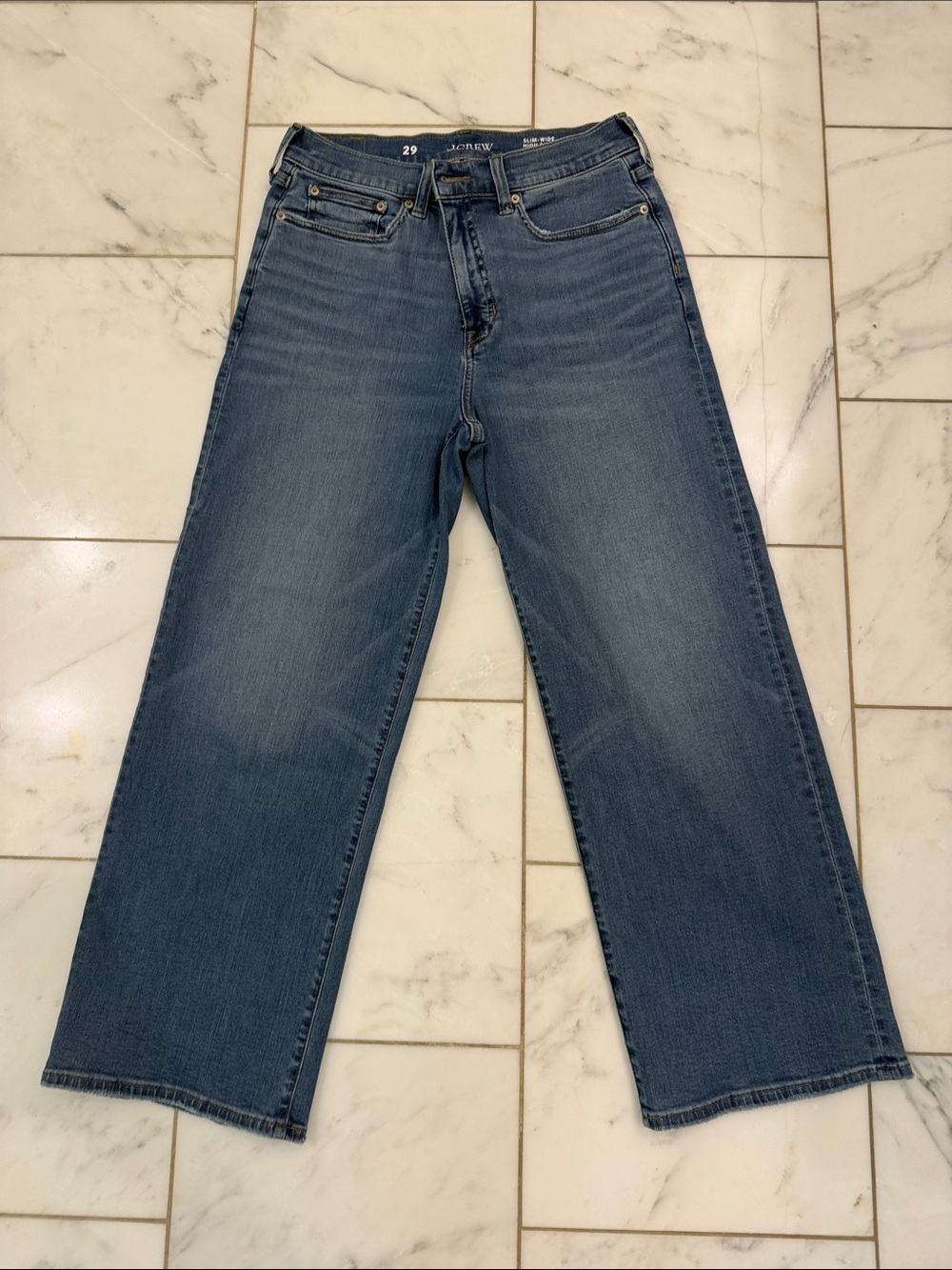 J. Crew Slim Wide High Rise Super Stretch Jeans